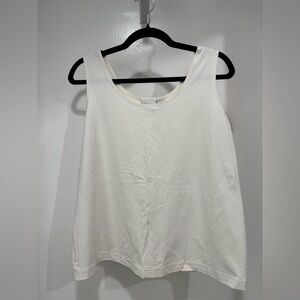 Chico's White Sleeveless Scoop Neck Tank Size 3